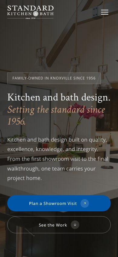 The new homepage on a phone