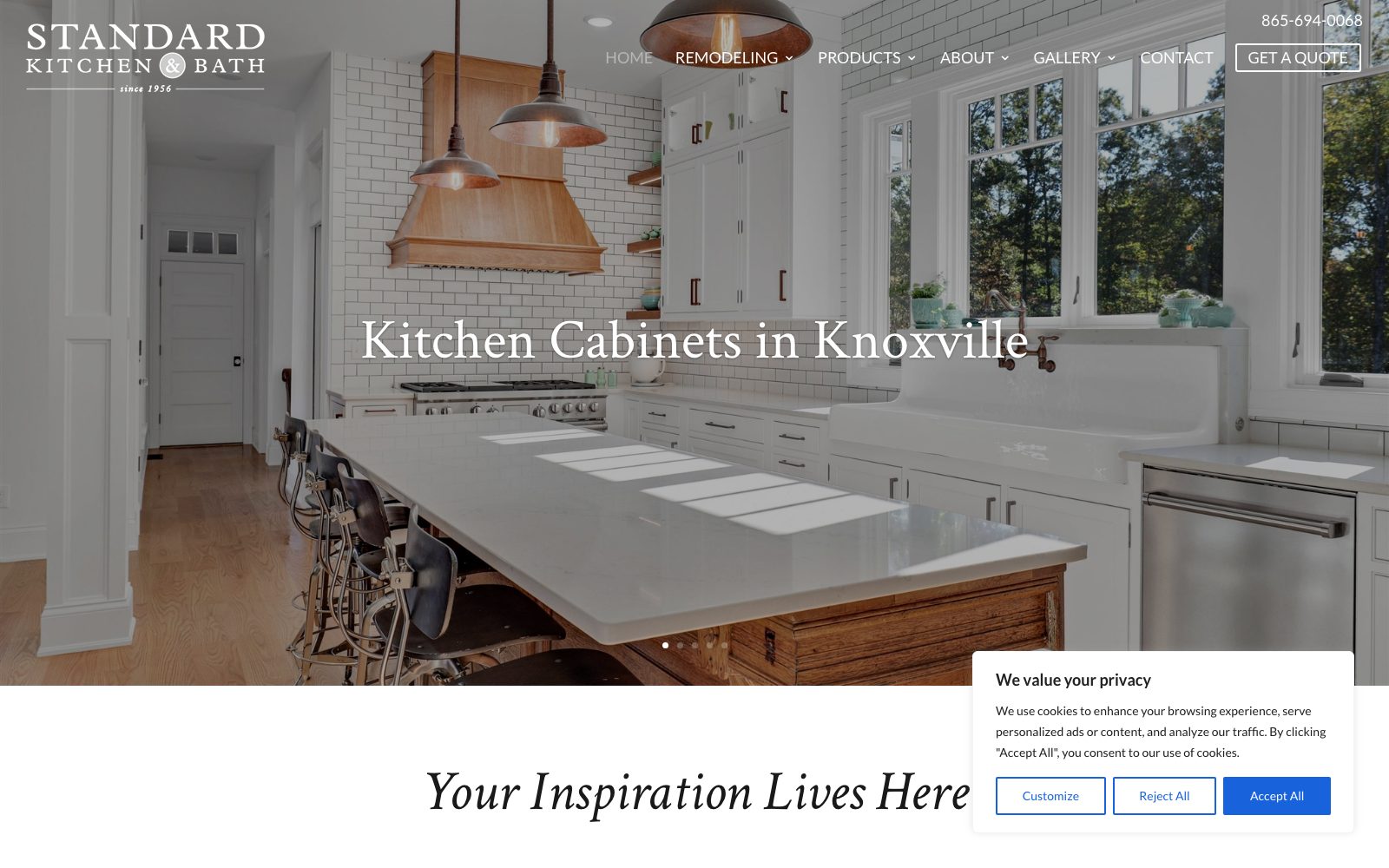 The current standardkitchen.com homepage